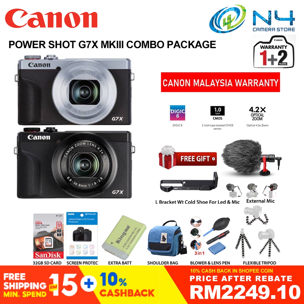 Canon Powershot G7X MKIII G7XMK3 | Shopee Malaysia