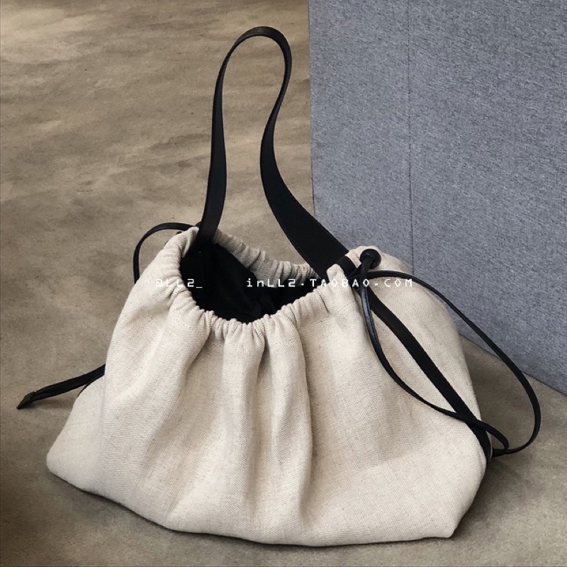 Muji type fabric drawstring shoulder bag | Shopee Malaysia