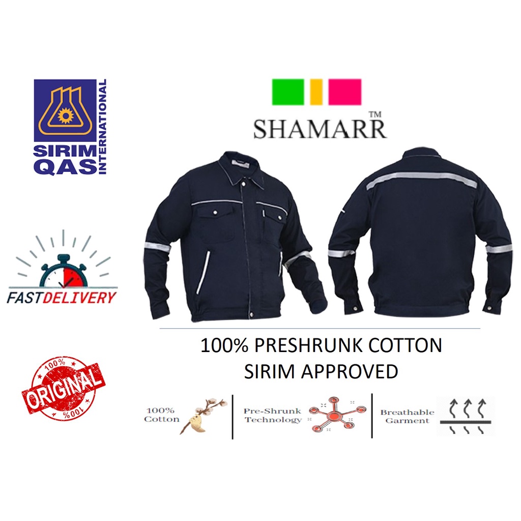 SHAMARR SAFETY JACKET - (NAVY BLUE / ROYAL BLUE / RED / ORANGE) SIRIM