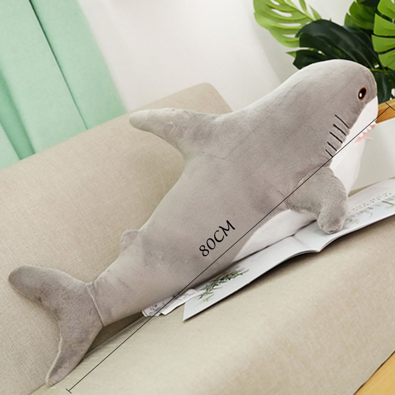 FREE GIFT Ikea BLAHAJ Big Shark 80cm 100cm 140cm Soft Toy Shark Bolster Memeluk Hadiah Hari Lahir Bantal peluk Ikan Je