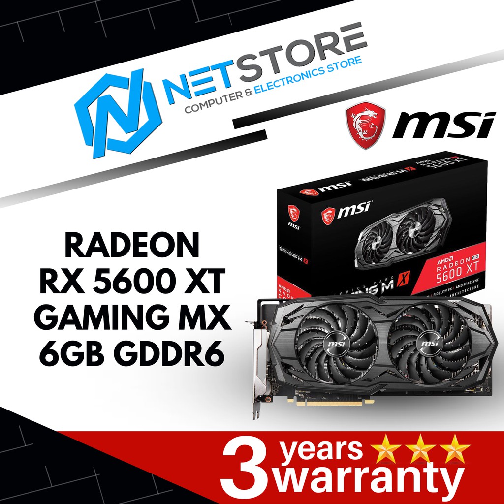 Msi Radeon Rx 5600 Xt Gaming Mx 6gb Gddr6 Graphic Card Shopee Malaysia