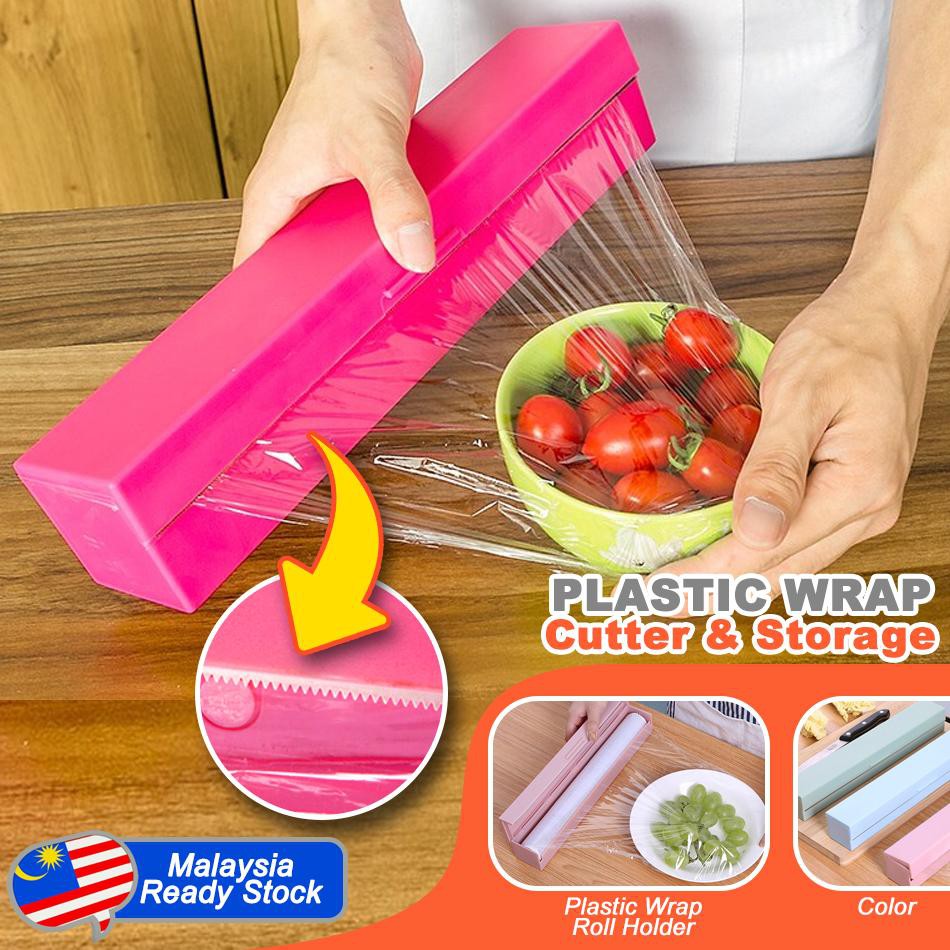 Yoyuu Plastic Wrap Roll Storage Cutter Box Container Shopee Malaysia