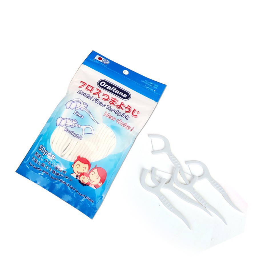 Oraltana dental floss bags of 50 pieces Shopee Malaysia
