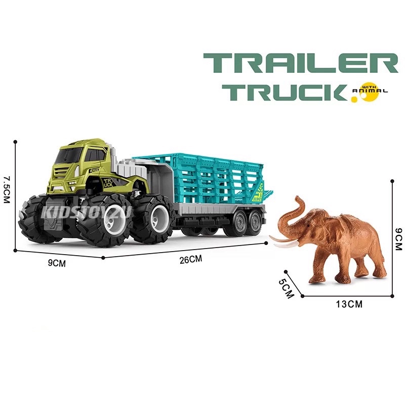 Vehicle Toys Animal Truck Toys Tiger Elephant Lion Zebra T-rex Raptor  Stegosaur Spinosaurus with Truck Set Vehicle Toys | Shopee Malaysia