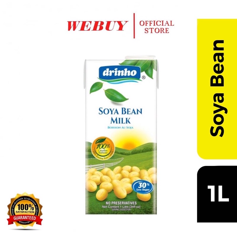 DRINHO Soya Bean Milk / Soya / Soyabean (1L / 300ml / 250ml) Shopee