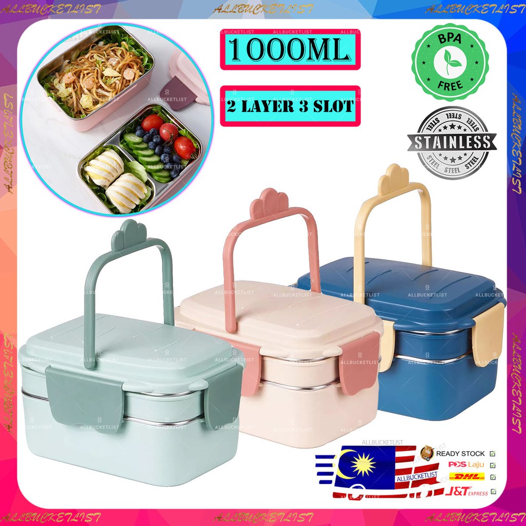 Stainless Steel Double Layer Children Lunch Box