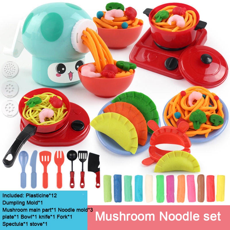 Plasticine Noodle Maker Children and Girls 8 Toys 3 Princess 7 Play House kid play doh mainan