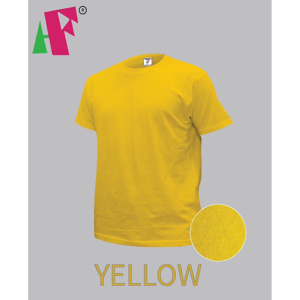 Short Sleeve Men / Women T-Shirt 100% Cotton YELLOW (UNISEX)