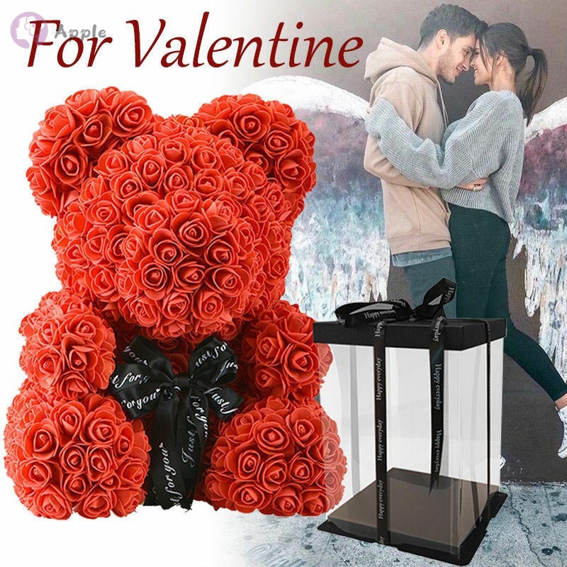 valentines day rose bear