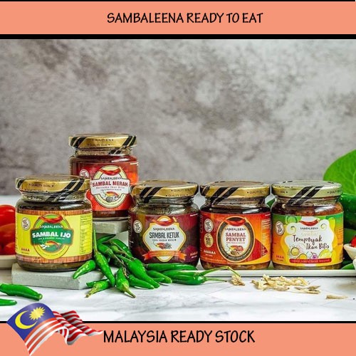 Sambaleena Ready To Eat Original Hq Sambal Segera Pedas Sambal Ijo