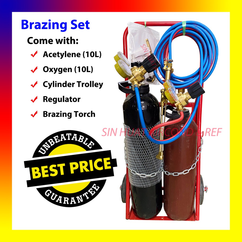 Brazing Set Acetylene Oxygen With Trolley @ Welding Mapp Set 