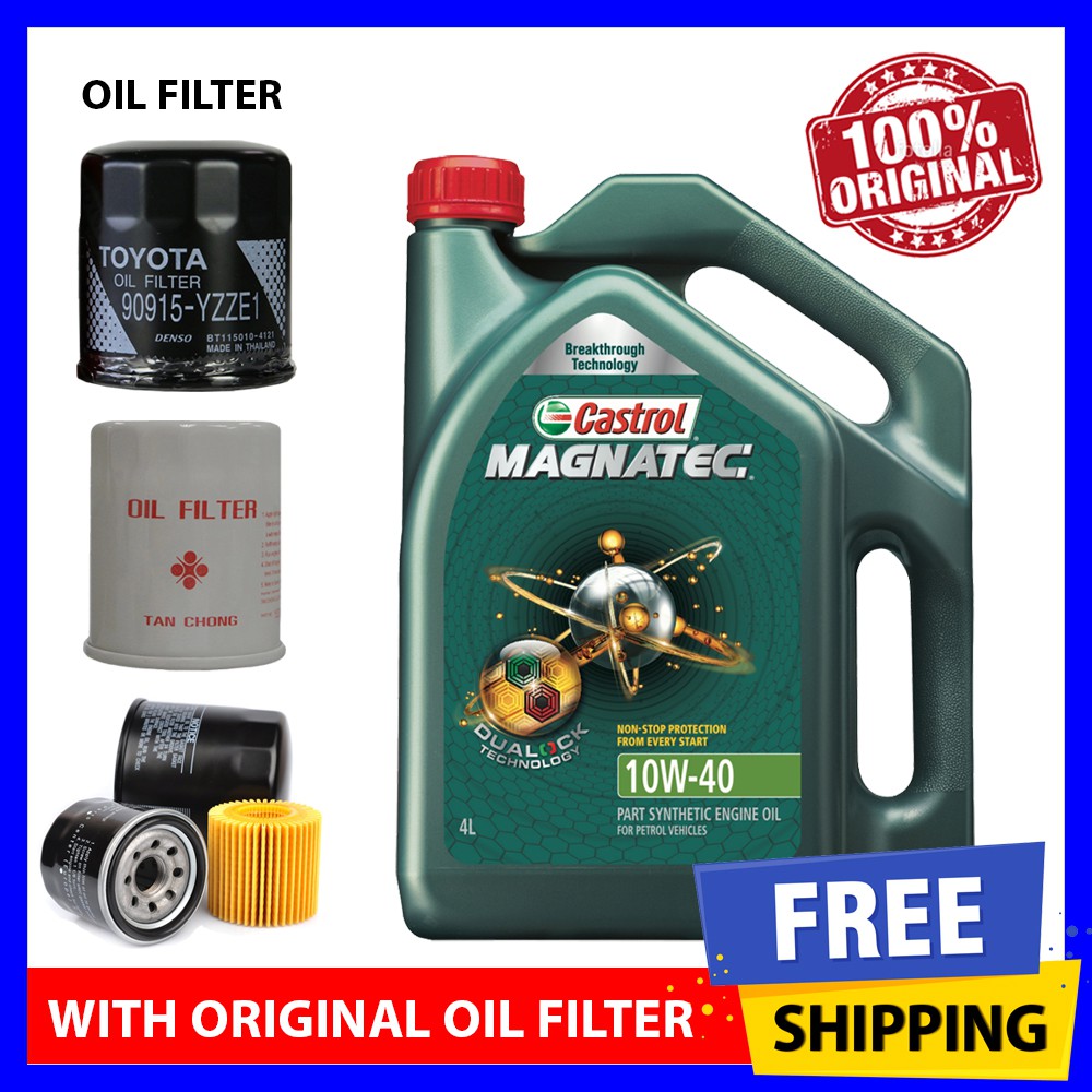 (With Original Oil Filter) Castrol Magnatec 10W40 SN/CF 