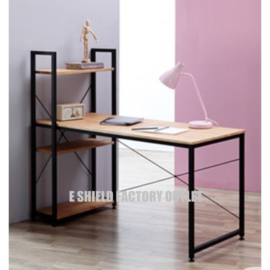 study table~ study table with book shelf~ Study Desk Computer Desk with 4 Tier Opening Shelves Computer Desk Study Table