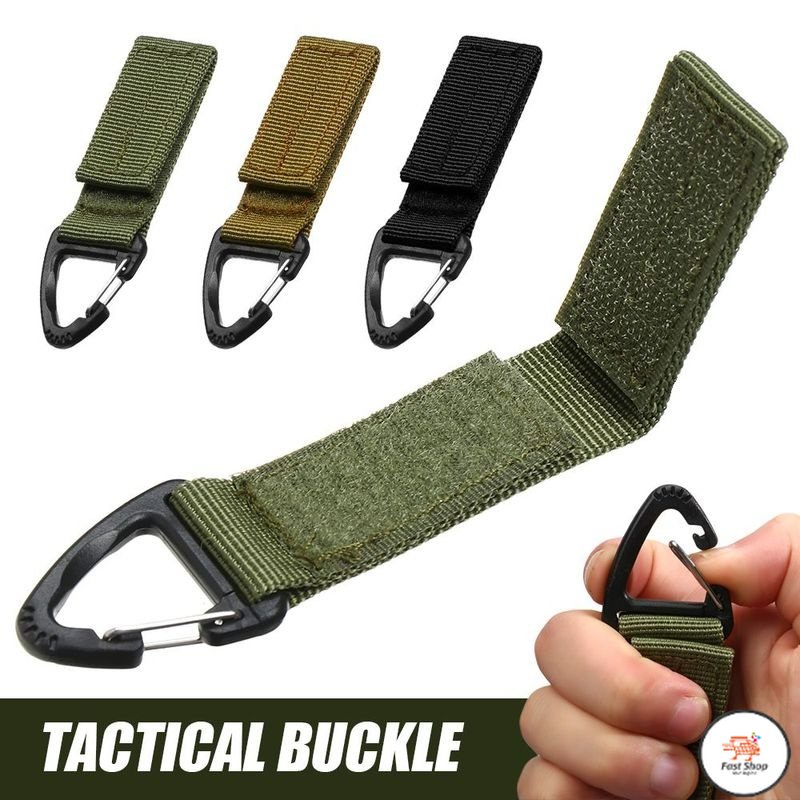 FS Portable Nylon Webbing Military Supplies / Hang Buckle Strap Carabiners Tactical Belt Clips Keychain