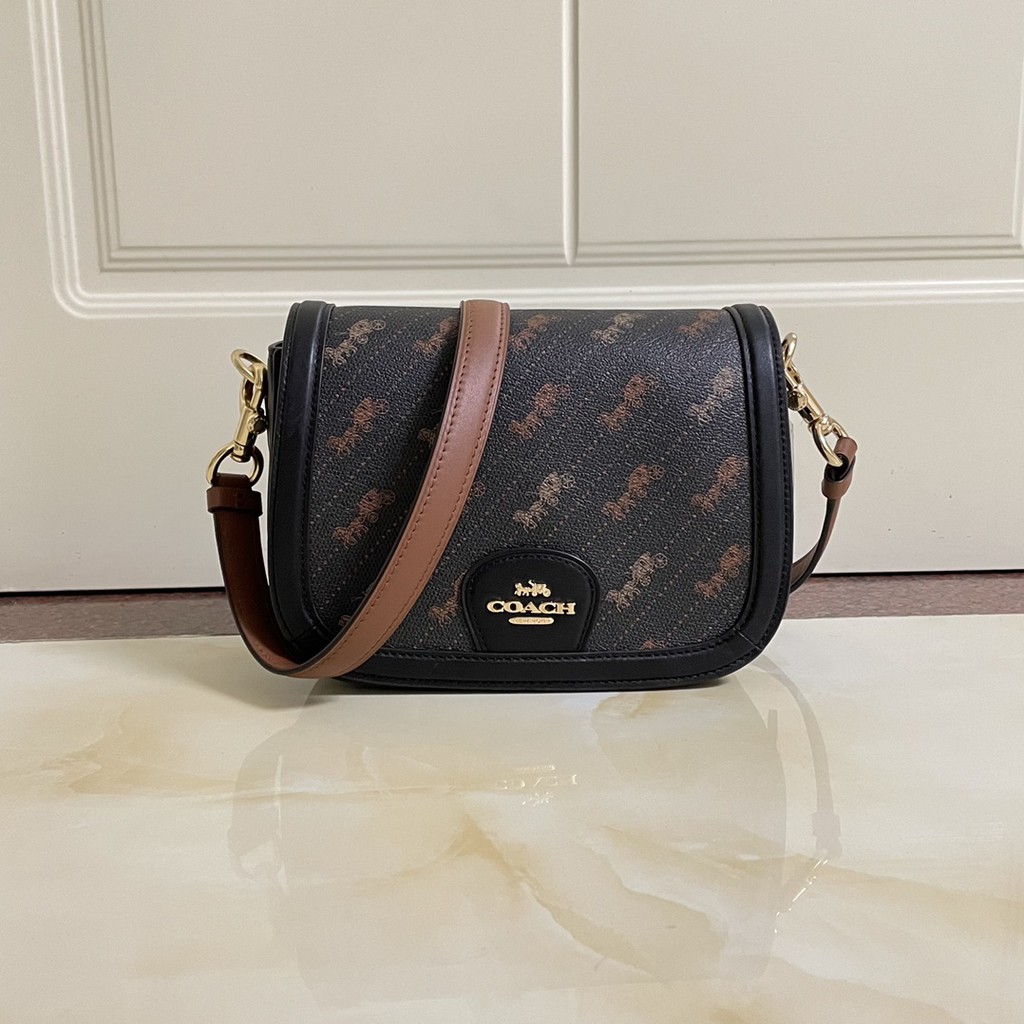 Coach C4059 Saddle Bag With Horse and Carriage Dot Print Women Crossbody  Sling Beg | Shopee Malaysia