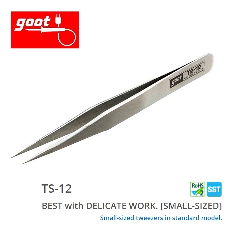 goot Precision Tweezers TS-12 Small Pinset from Japan 