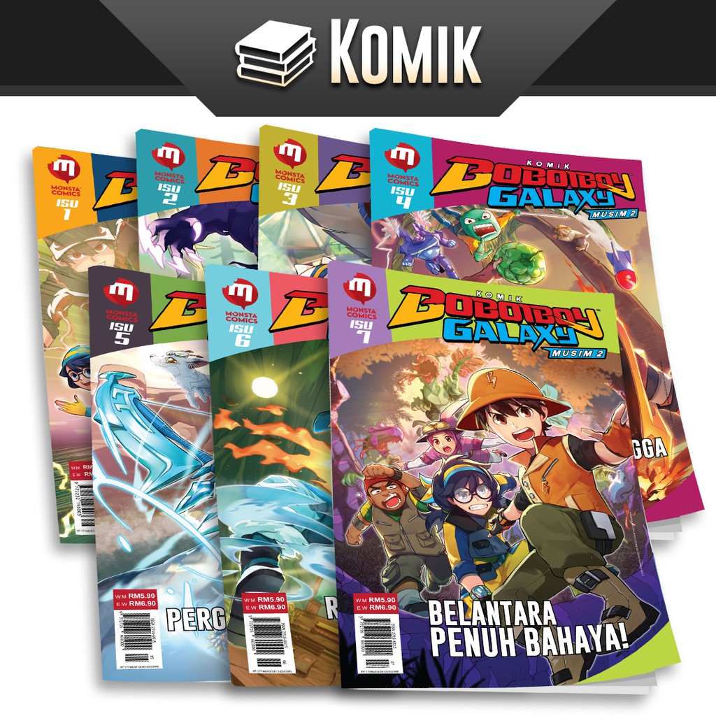 Komik BoBoiBoy Galaxy Musim 2 Bundle Isu 1-7 | Shopee Malaysia