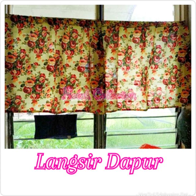 Langsir Dapur Kelas Bilik Air Siap Jahit Vantage Shopee Malaysia
