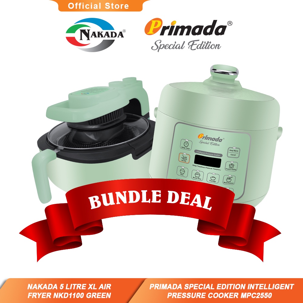 Buy Nakada 5 Liter Xl Air Fryer Nkd1100 Green Primada Special Edition Intelligent Pressure Cooker Mpc2550 Seetracker Malaysia