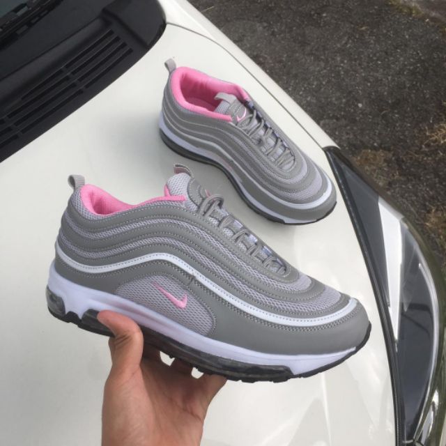 grey and pink air max 97