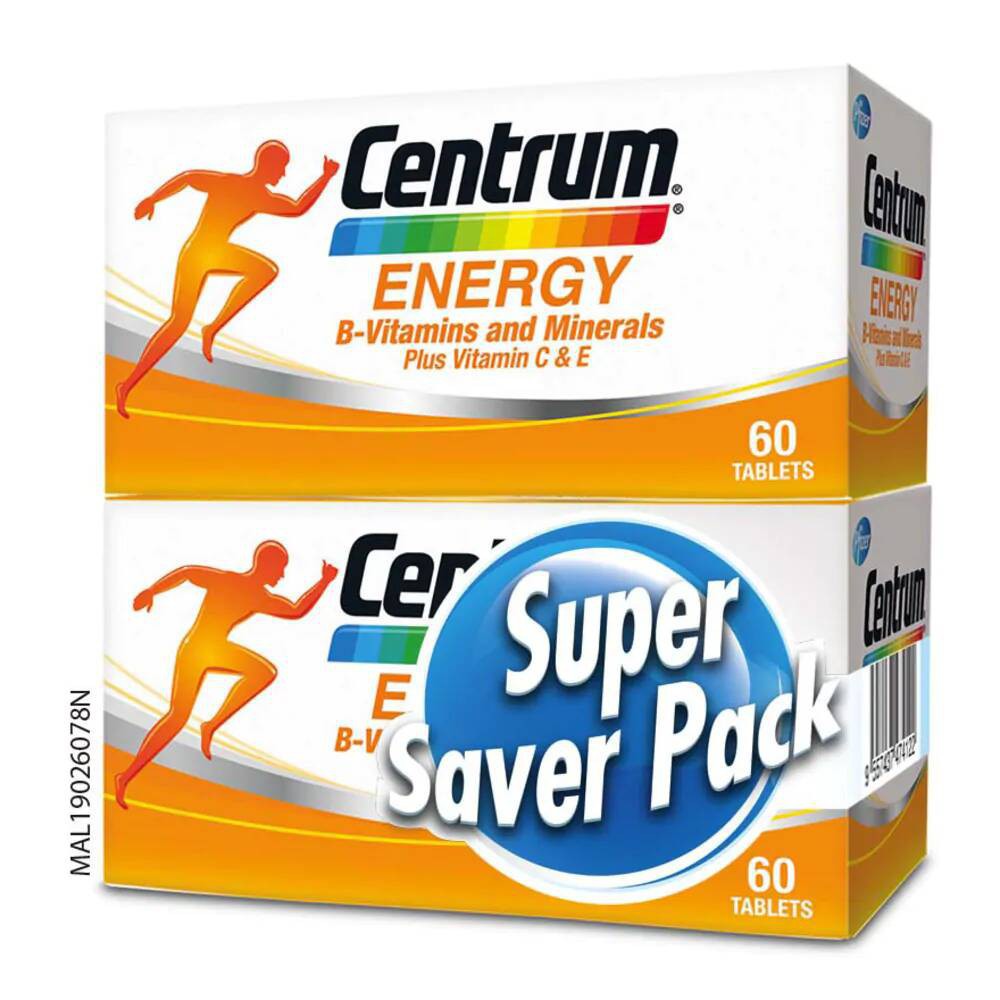EXP 7/2021 [energy] [tiredness] 60'sx 2 CENTRUM ENERGY B VITAMINS