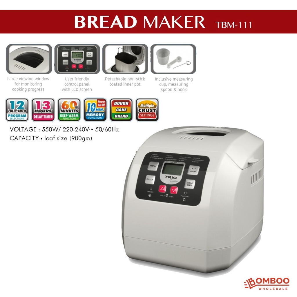 Buy Trio Bread Maker Tbm 111 Seetracker Malaysia