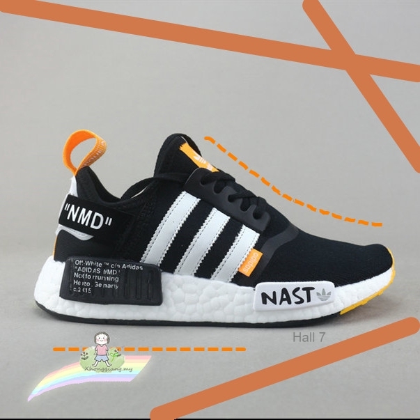 READY OFF WHITE X ADIDAS NMD Unisex Running Shoes Sneakers Sports Outdoors Black# 100% | Shopee Malaysia