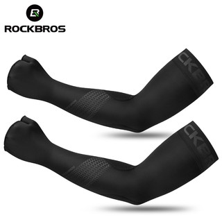 Image of ROCKBROS Ice Silk Arm Sleeves Fishing  Summer Outdoor UV Protection Riding Driving Running Breathable  Sleeves UPF 50 For Men Women