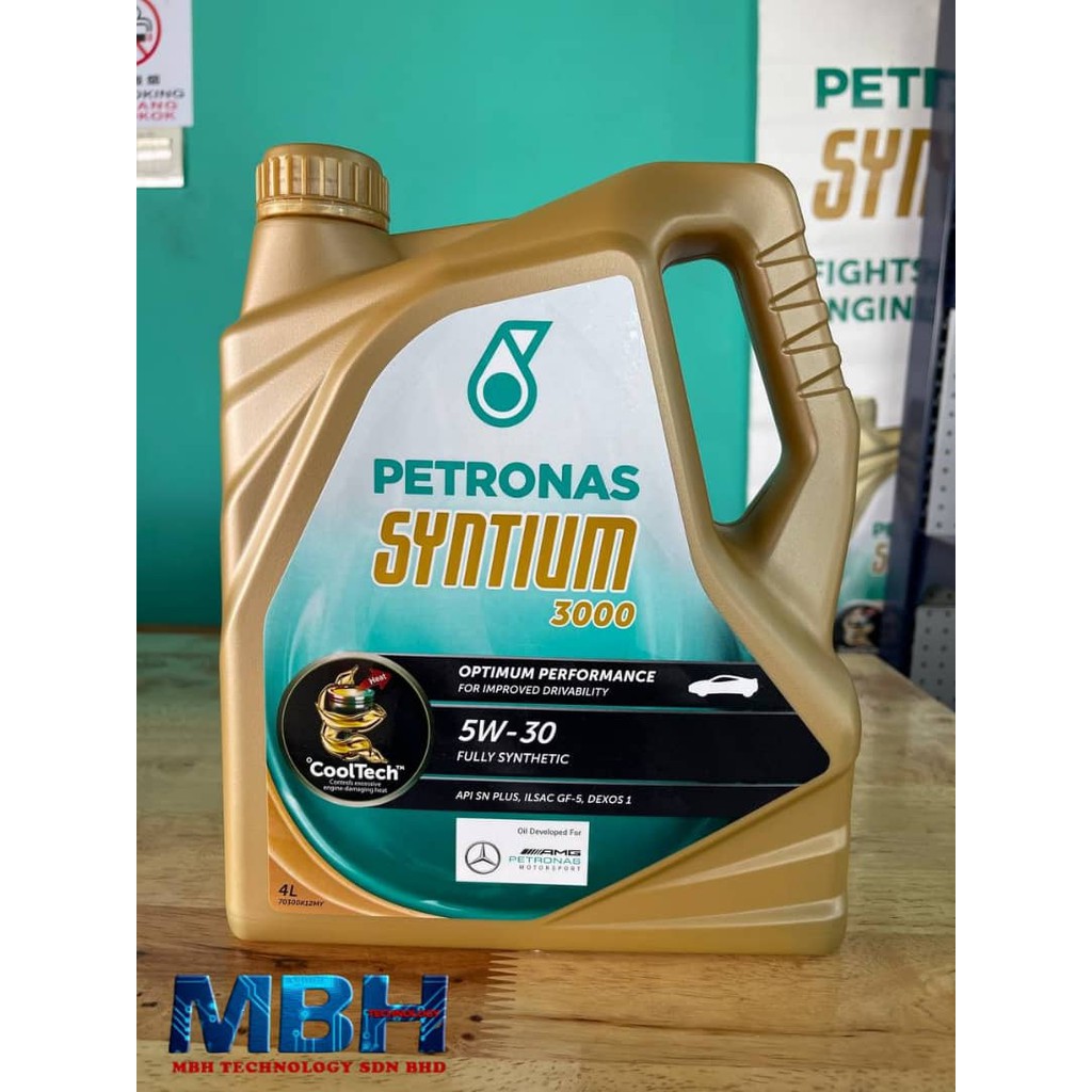 [Ready Stock] Petronas Syntium 3000 5W30 FullySyn Engine Oil 4 L