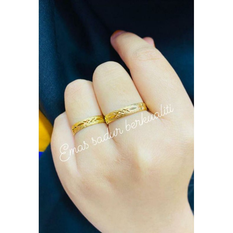 Cincin Emas Korea 24k Cop 916 Shopee Malaysia