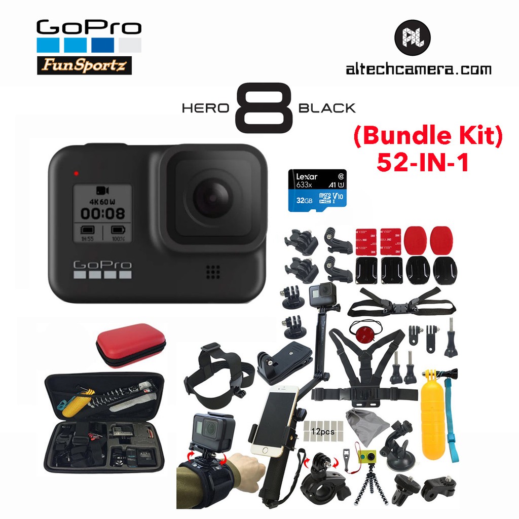 Gopro Hero 8 Hero8 Black Action Camera Free 32gb Microsd Shorty My Set Waterproof 33m Shopee Malaysia