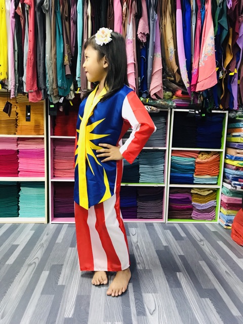 Baju kebaya bendera malaysia size 1 tahun hingga 6 tahun  Shopee 