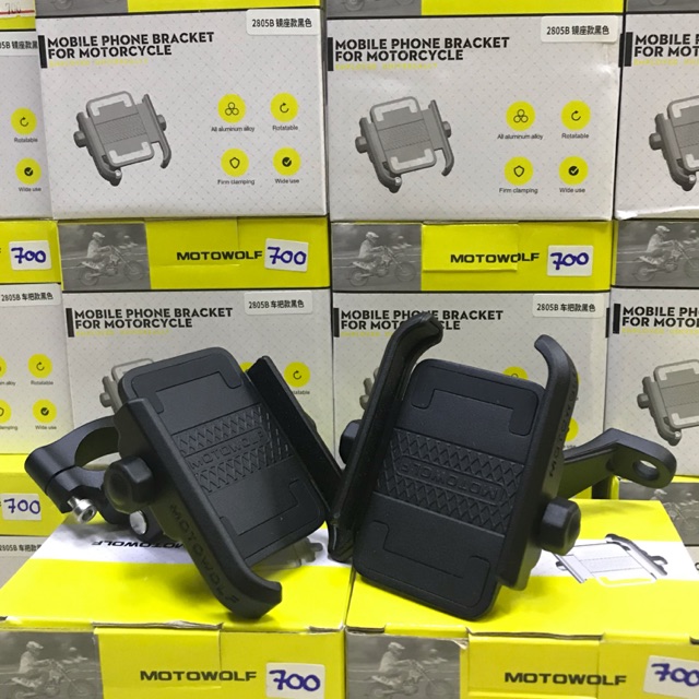 Phone Holder Motowolf Black