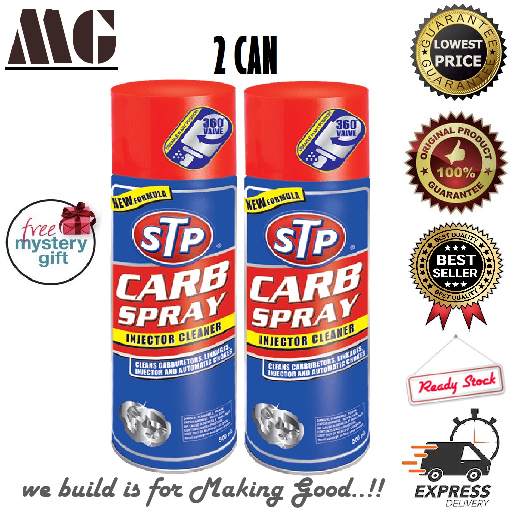 STP CARB SPRAY & INJECTOR CLEANER X 2 CAN 500ML. ORIGINAL GENUINE