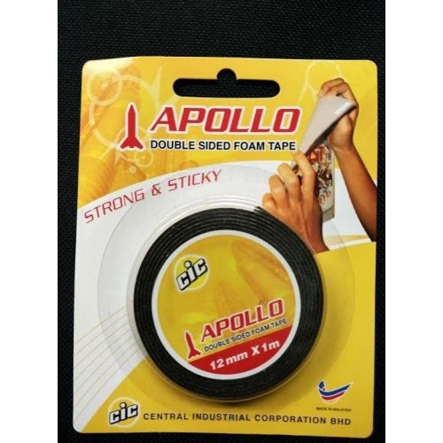 Apollo Double Sided Tape 18mm X 1m Foam Black Shopee Malaysia