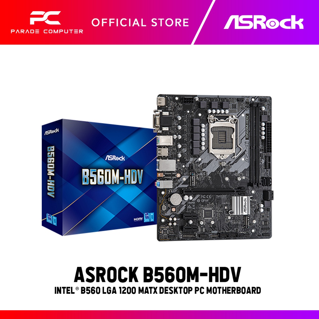 ASROCK B560M HDV SOCKET 1200 MAINBOARD ( ASRK-B560M-HDV ) | Shopee Malaysia