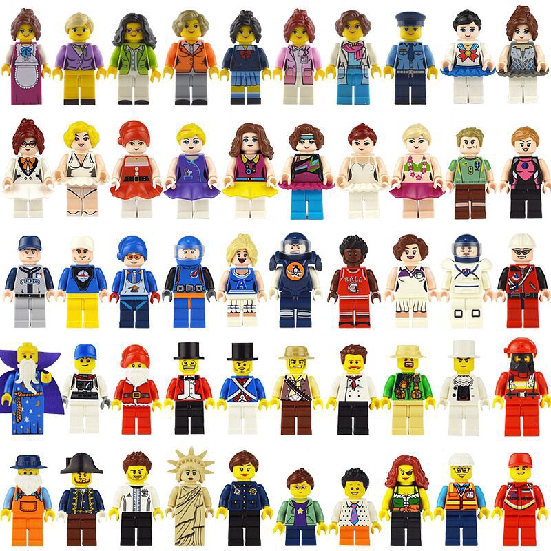 12pcs Minifigure Mini People Town Set Building Blocks Occupation Action Figures Kids Gift Shopee Malaysia - 6 roblox lego like minifigures toy figures cake topper shopee