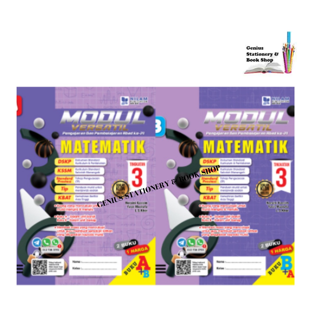 Jawapan Buku Modul Versatil Matematik Tingkatan 3  vacaberka