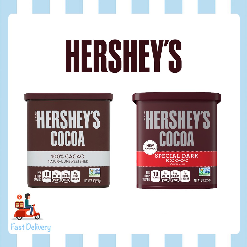 HERSHEY'S COCOA 100 CACAO NATURAL UNSWEETENED SPECIAL DARK COCOA