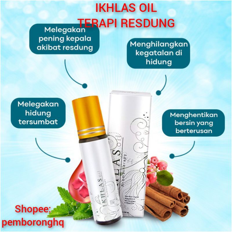 Penawar Resdung Ubat Resdung Mujarab Aromaterapi Aromatheraphy Minyak Ikhlas Oil Halal Bersin Gatal Hidung Sakit Kepala Shopee Malaysia