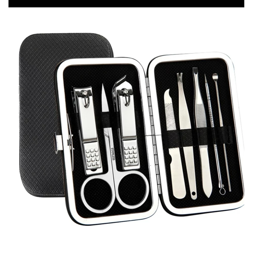 8 IN 1 Nail Care Personal Manicure Pedicure Set Travel Kit Nail Art