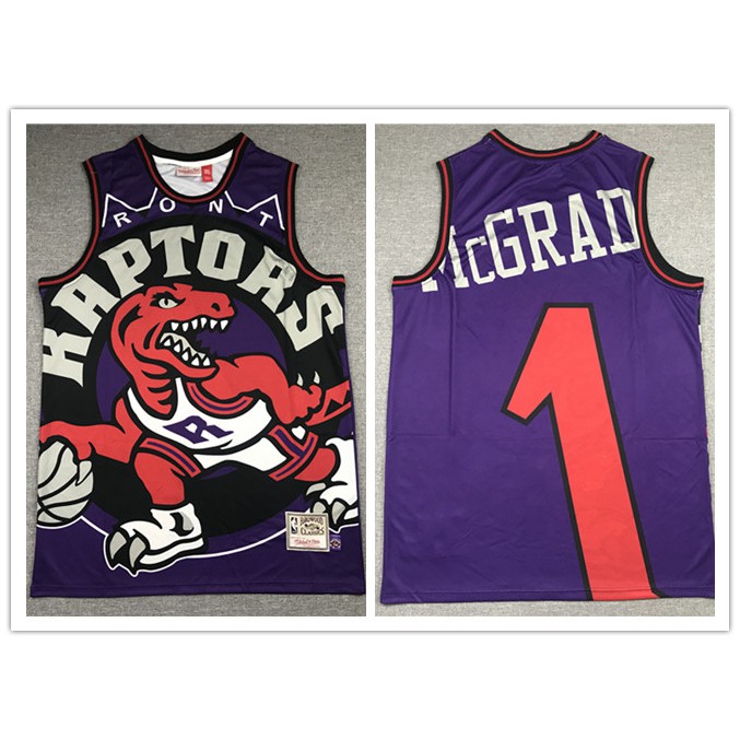 Breathable Sportswear Fan Jersey 1 McGrady Jersey IUYF Mens Basketball Jersey,Suitable for Raptors No 
