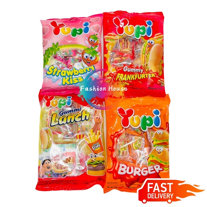 Yupi Gummy Burger / Frankfurter / Strawberry Kiss / Lunch(77g-120g ...