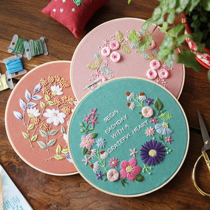 Embroidery Kit Handmade DIY Embroidery Set Beginner ...