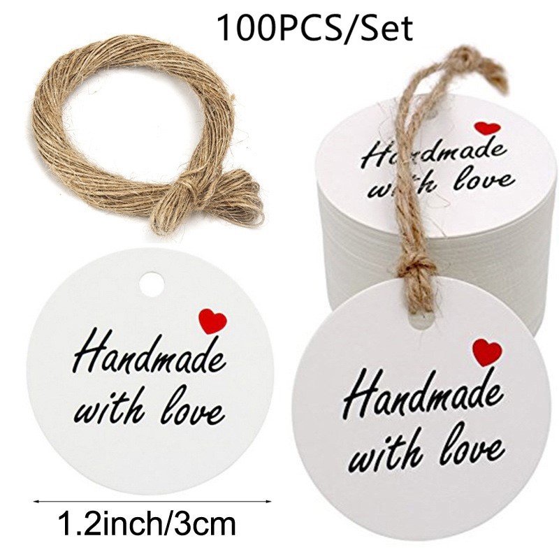 handmade with love tags