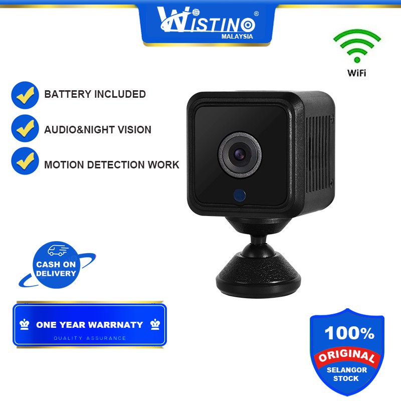 Selangor Stock Wistino Infrared Cctv Mini Camera Lightweight Mini Size Hd Resolution 1080p Night Mode Video Recording Support Tf Card No Wifi Wifi Battery Shopee Malaysia