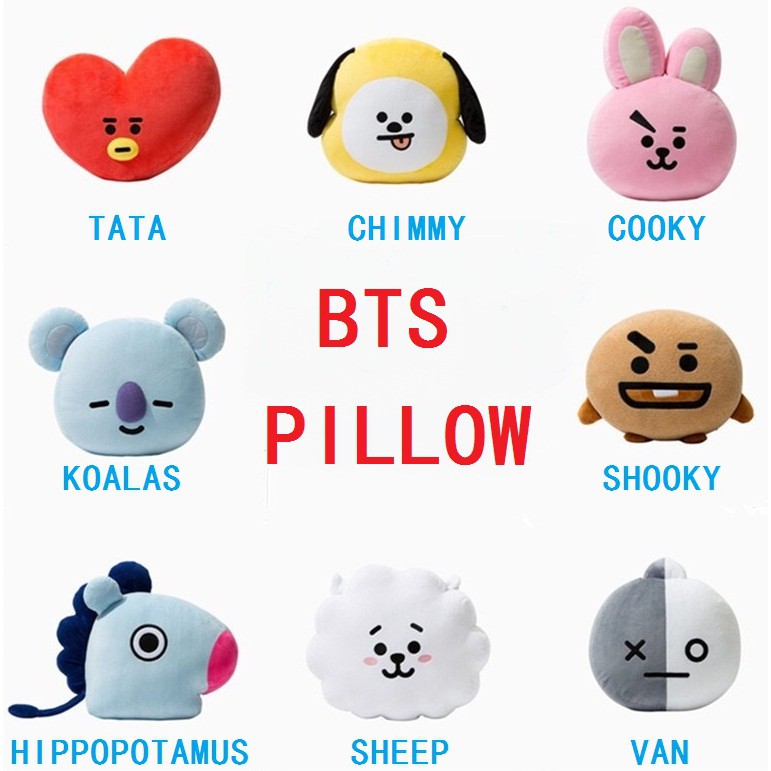 BTS Pillow BT21 TATA CHIMMY SHOOKY COOKY MANG Cute Pillow. 