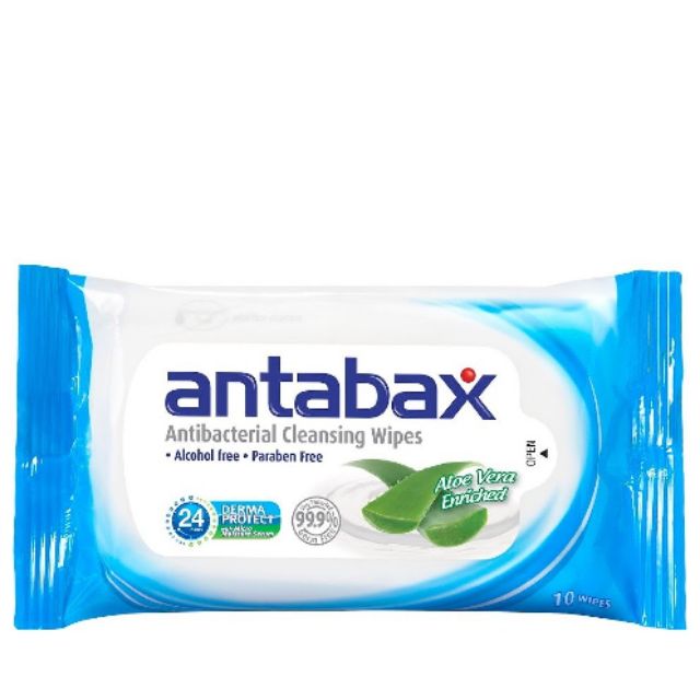 Antabax antibacterial cleansing wipes 10pcs