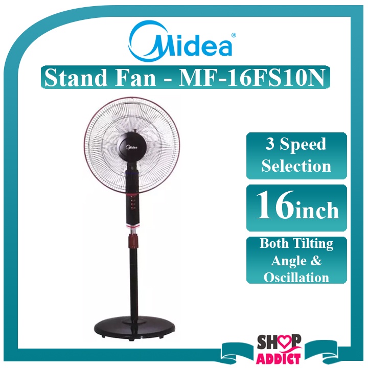 Midea Stand Fan 16 Mf 16fs10n Shopee Malaysia