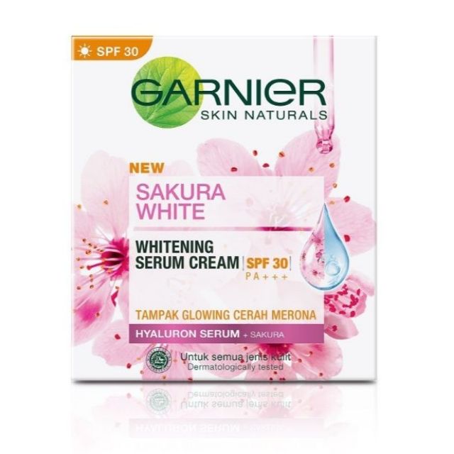 ingredient garnier sakura white day cream